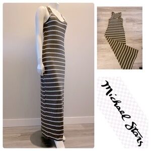 MICHAEL STARS sleeveless summer maxi dress. Size small. EEUC. Olive green